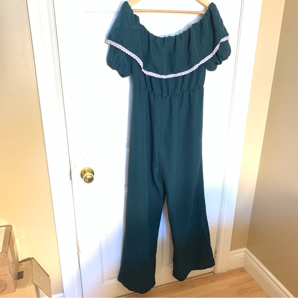 Shein Deep Teal Off-Shoulder Jumpsuit – Size XL - Picture 2 of 4